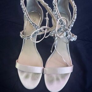 Women’s Jeweled Ankle Wrap Heels